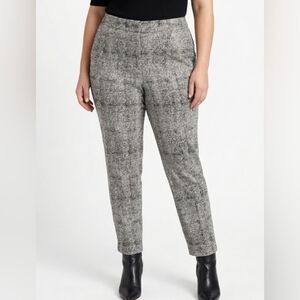 100% Viscose Trousers Size S Abstract Print Grey and Black - Soft and Lightweigh